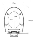 Novara Plus WC-Sitz 5cm unsichtbare Sitzerhöhung Absenkautomatik