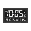 XXL Wanduhr Funkuhr Kalender Thermometer Wecker Digitaluhr