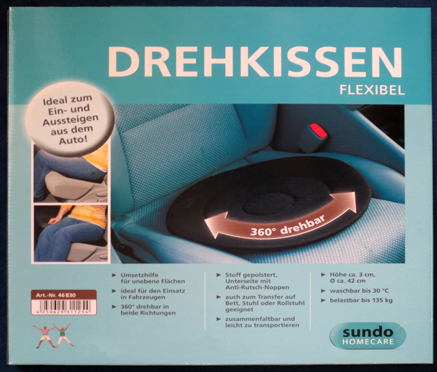360 Drehbares Sitzkissen Autositz Drehbares Drehkissen  Memory-Drehschaum-Mobilitätshilfesitz 1100