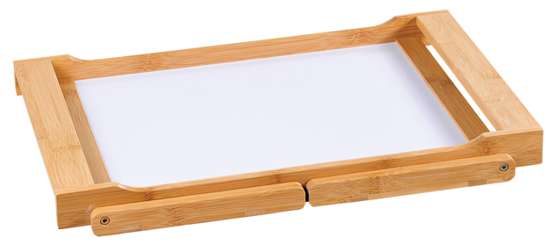 Frühstückstablett Holz Bambus Betttablett Serviertablett Tablett in Holzoptik