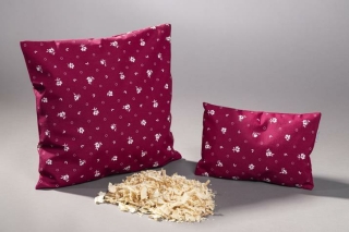 Zirbenkissen 100% Zirbenflocken Duftkissen Aromakissen 40 x 40 cm Fleur bordeaux