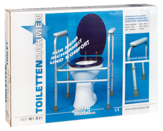 WC-Stützhilfe Toilettenrahmen Stütz-Haltegriffe Toilettengriffe Verpackung beschädigt