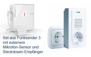 Funk-Türglockenverstärker Mikrofonsensor Steckdosenempfänger