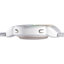 Sprechende Armbanduhr silber mit großem grünen...