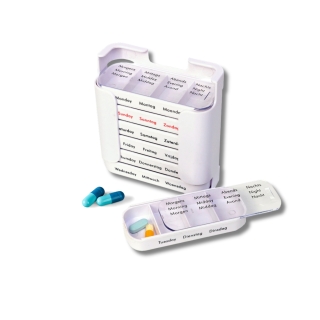 Medikamentendosierung Tablettenaufbewahrung für Senioren Tablettendispenser 7 Tage