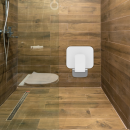 ADOB Duschklappsitz – Hochwertiger Klappsitz zur Wandmontage, belastbar bis 200 kg, ergonomisch, platzsparend klappbar, ideal für Dusche, Bad und Wartebereiche