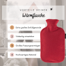 Fashy Wärmflasche Wärmflasche mit Vliesbezug...