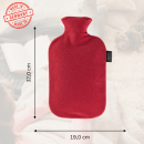 Fashy Wärmflasche Wärmflasche mit Vliesbezug 2,0 Liter Cranberry