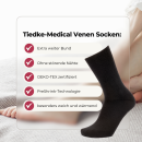 Ultraflex Frottee Venensocken mit extra weitem Bund speziell für geschwollene Beine 3 Paar schwarz