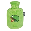Wärmflasche Fashy Chamäleon Charly, mit Flauschbezug 0,8 L