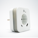 LED-Nachtlicht mit Bewegungsmelder, Dämmerungssensor, 2x USB (2.4A), integrierte Steckdose, USB-C, warmweiß, weiß– TÜV GS geprüft – für Flur, Schlafzimmer, Kinderzimmer