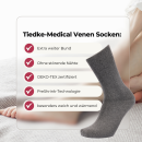 Ultraflex Frottee Venensocken mit extra weitem Bund speziell für geschwollene Beine grau