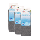 Ultraflex Frottee Venensocken mit extra weitem Bund speziell für geschwollene Beine grau