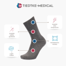 Ultraflex Frottee Venensocken mit extra weitem Bund speziell für geschwollene Beine grau