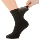 Ultraflex Frottee Venensocken mit extra weitem Bund speziell für geschwollene Beine grau