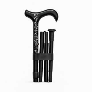 Popab faltbarer Gehstock Carbon-Gehstock „Lilly“ 80,5 - 90,5 cm
