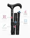 Popab faltbarer Gehstock Carbon-Gehstock...