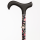 Popab faltbarer Gehstock Carbon-Gehstock „Blumenmuster“ 80,5 - 90,5 cm schwarz