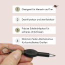 Zecken-Fix Zeckenpinzette – Medizinischer...