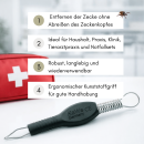 Zecken-Fix Zeckenpinzette – Medizinischer Zeckenentferner aus Edelstahl & Kunststoff – Sterilisierbar – Für Mensch & Tier