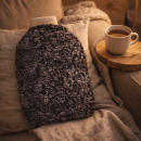 Lammfell-Wärmflasche „Curly“ – mit hellen Spitzen 2,0 Liter anthrazit