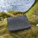 Schurwoll-Wanderkissen Reisekissen mit wasserabweisender Rückseite schwarz/anthrazit