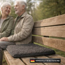 Schurwoll-Wanderkissen Reisekissen mit wasserabweisender Rückseite schwarz/anthrazit