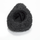 Schurwoll-Fahrradsattelbezug „2 in 1“ Wendeeffekt und wasserabweisender Rückseite schwarz/anthrazit