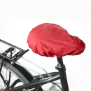 Schurwoll-Fahrradsattelbezug „2 in 1“ Wendeeffekt und wasserabweisender Rückseite rot/anthrazit