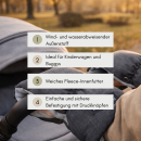 Handwärmer für den Kinderwaagen 1 Paar (grau meliert) – Warme Hände bei jedem Spaziergang