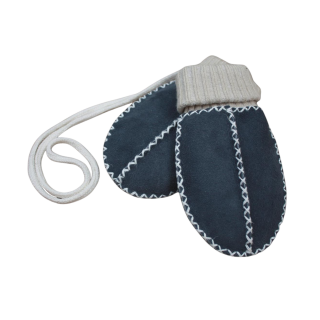 Baby-Lammfellfäustel (anthrazit) – Einheitsgröße 0 - 9 Monate