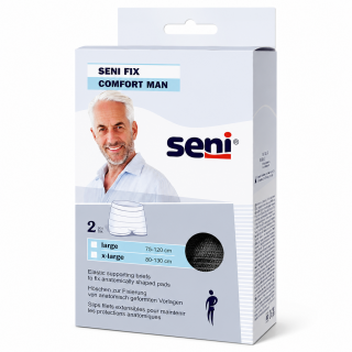 Seni Fix Comfort Man Fixierhose – Waschbar & bequem, 2 Stück Schwarz Größe XL