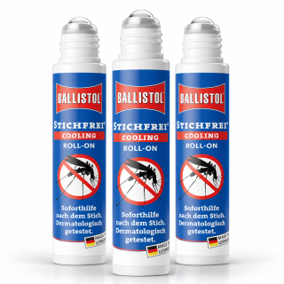 BALLISTOL Stichfrei - Cooling, Roll-On, 10 ml im Papp-Blister 3er Set
