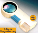 Lupe 5 - 11-fach mit LED-Beleuchtung / LED-Taschenlampe