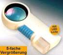 Lupe 5 - 11-fach mit LED-Beleuchtung / LED-Taschenlampe...