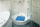 Badewannenmatte oder Duschmatte (quadratisch, 56 x 56 cm) blau