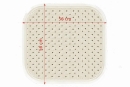 Badewannenmatte oder Duschmatte (quadratisch, 56 x 56 cm) weiß
