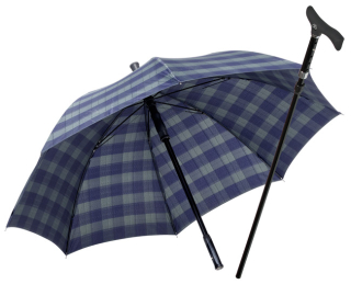 Stockschirm TWIN Regenschirm mit eingebautem Gehstock 2 Größen