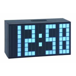 Elektronischer XL-Wecker Time Block, Netzanschluss weiß - eisblau