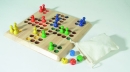 Ludo XL Großbrettspiel 35 x 35 cm, Gummibaumholz,...