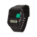 Sprechende Armbanduhr schwarz mit großem...