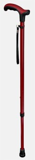 Gehstock mit Stockhalter und Handschlaufe, Leichtmetall rot