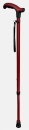 Gehstock mit Stockhalter und Handschlaufe, Leichtmetall rot