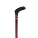 Gehstock, ergonomischer Griff, Leichtmetall schwarz / bordeaux bordeaux glänzend
