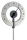 LOLLIPOP Design-Gartenthermometer XXL Outdoor-Thermometer Alu/anthrazit, schwarzer Zeiger
