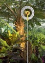LOLLIPOP Design-Gartenthermometer XXL Outdoor-Thermometer Alu/gelb, roter Zeiger