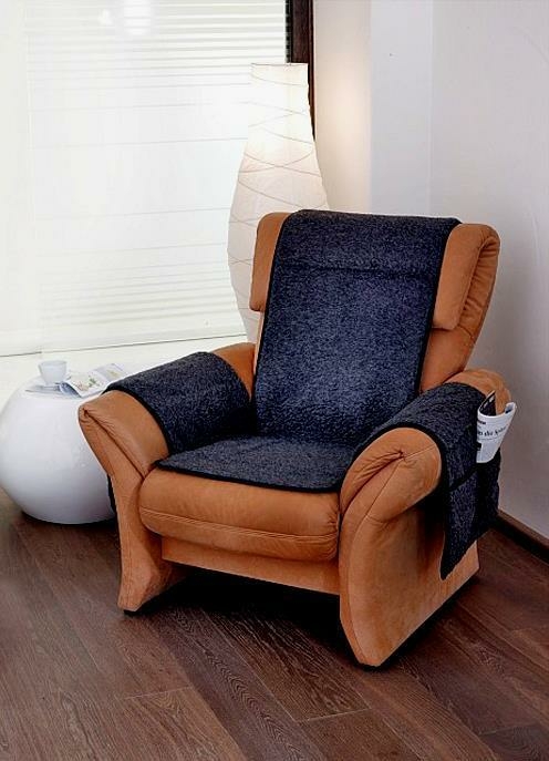 Sesselschoner Aus Alpaca- Und Merinowolle - Mit Taschen, Überwurf Für Sessel, Made In Germany